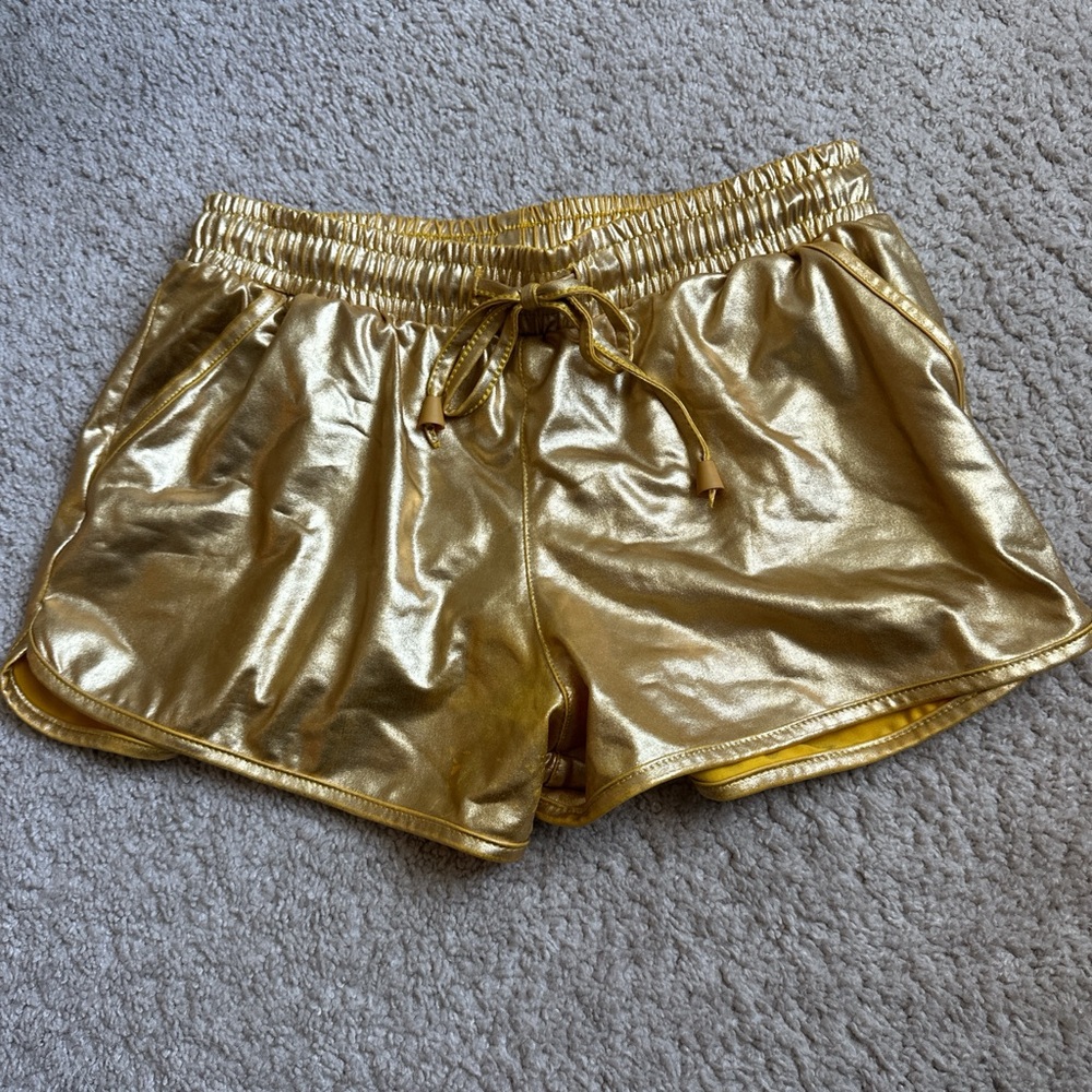 Metallic Gold Shorts